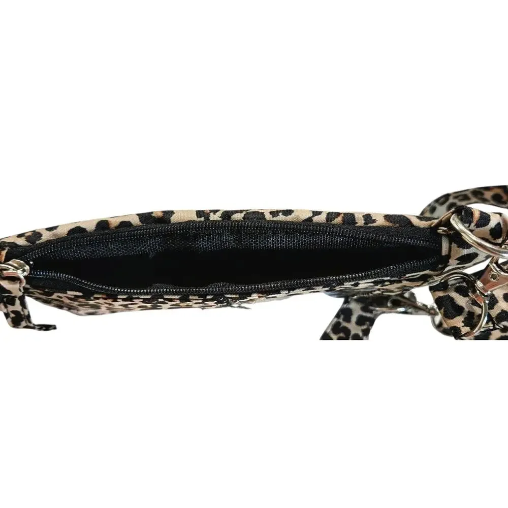 Olivia Moss Leopard  Print Nylon Phone/ID Crossbody